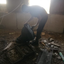Уборка технического этажа и установка сеток по адресу: ул.А.Лазарева, д.2