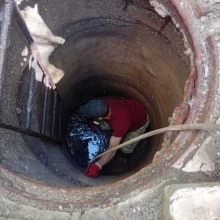 Выполнили прочистку канализационной системы по ул. Димитрова, д.1-в