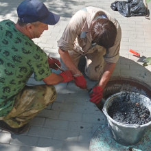 Произведена прочистка канализационной системы гидродинамической машиной по ул.Кирова, 25